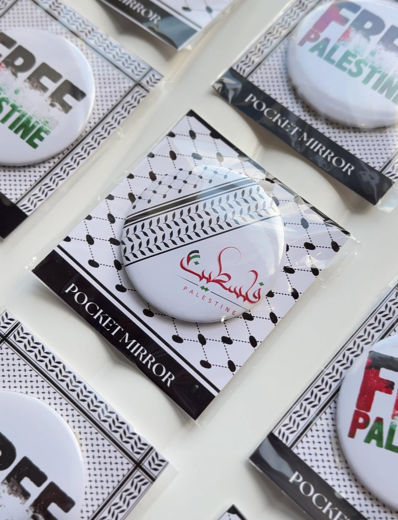 Handcrafted Kufiya Pocket Mirror