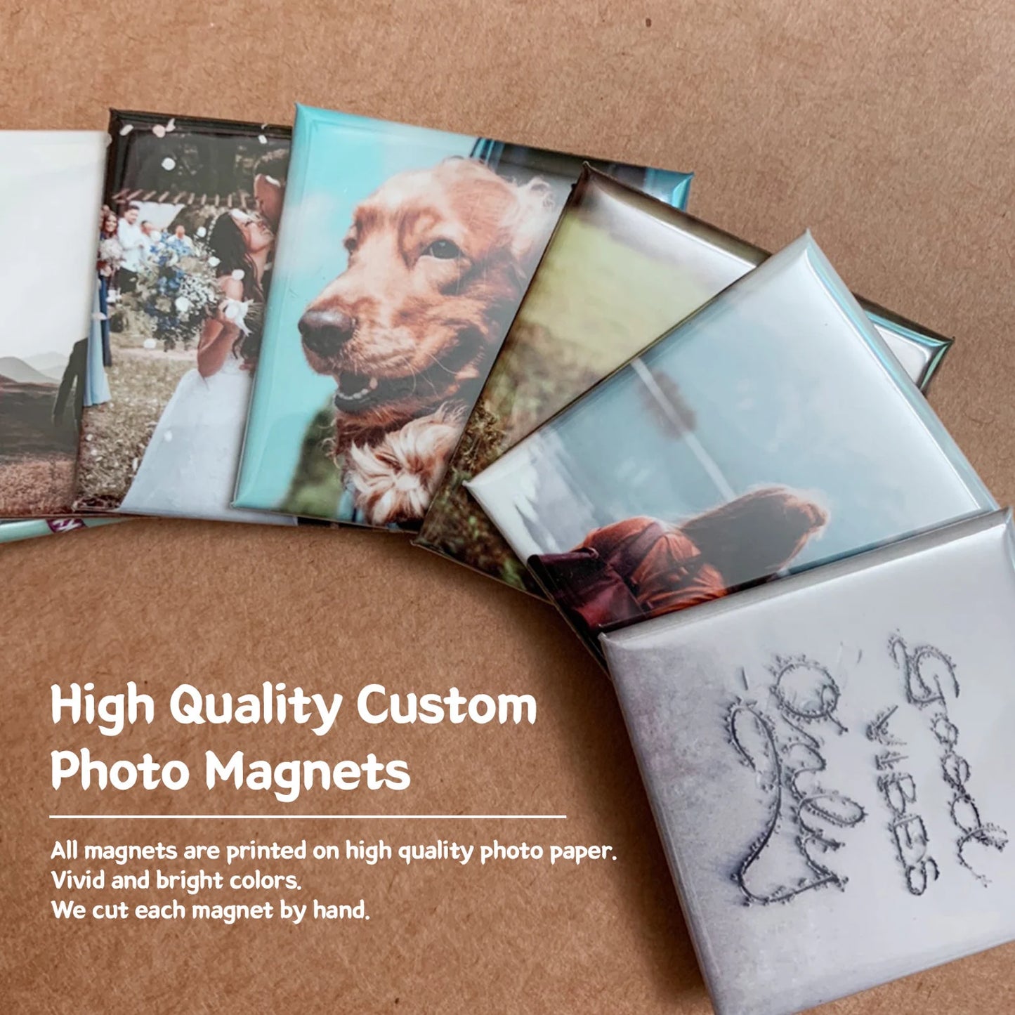 Custom Photo Fridge Magnet Set,