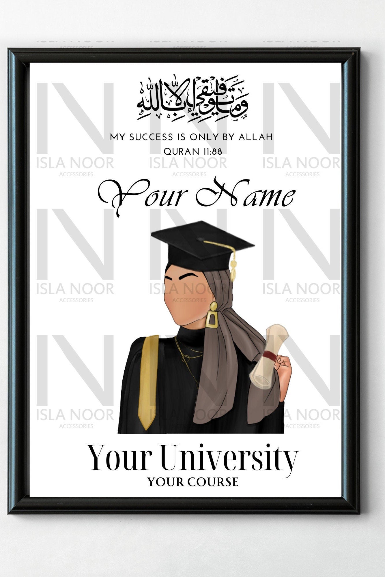Hijaabi Graduation Print Frame-Custom