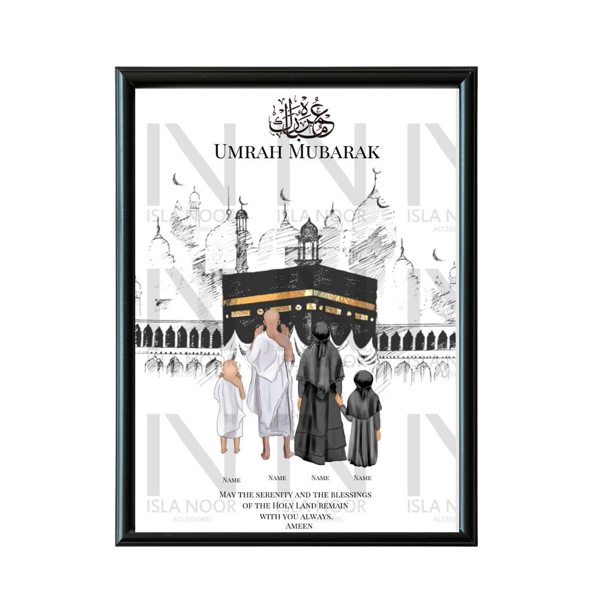 Islamic Umrah/ Hajj Mubarak Frame-Standing