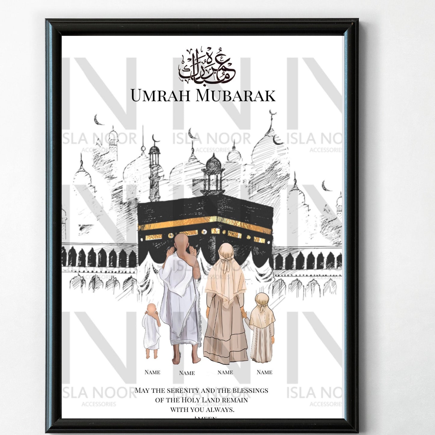 Islamic Umrah/ Hajj Mubarak Frame-Standing