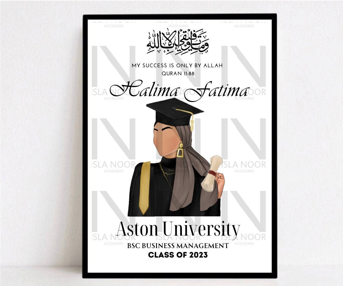 Hijaabi Graduation Print Frame-Custom