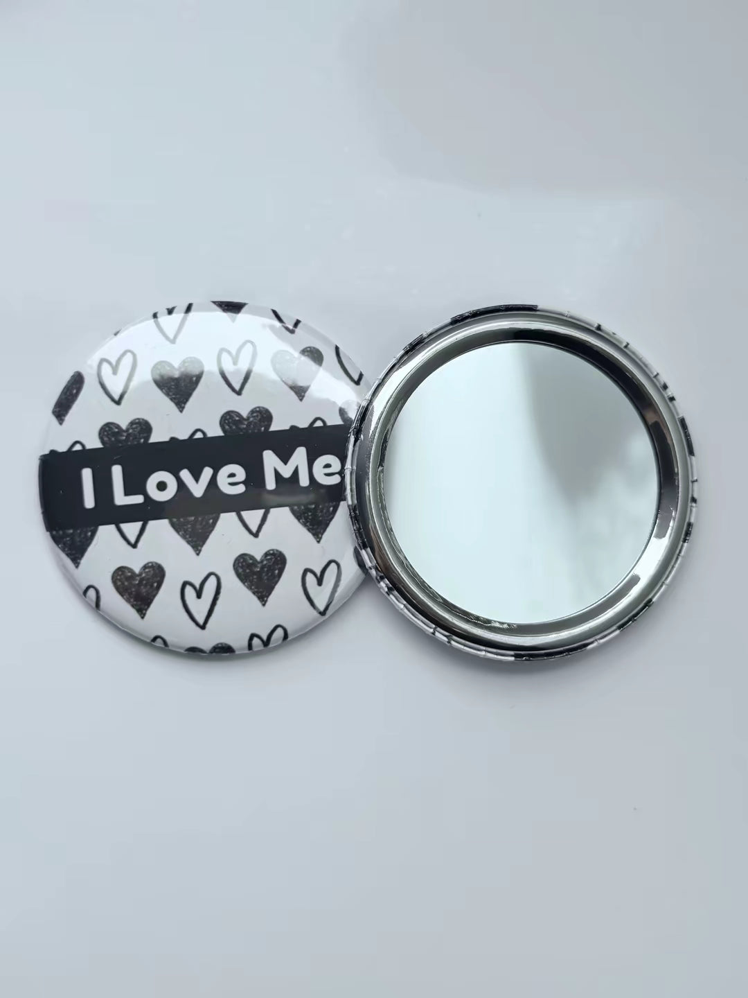 Personalised Handmade Pocket Mirror (58mm) | Cute Gift for Teens & Mums | On-the-Go Makeup Mirror