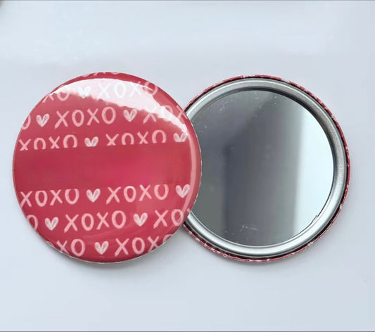Personalised Handmade Pocket Mirror (58mm) | Cute Gift for Teens & Mums | On-the-Go Makeup Mirror