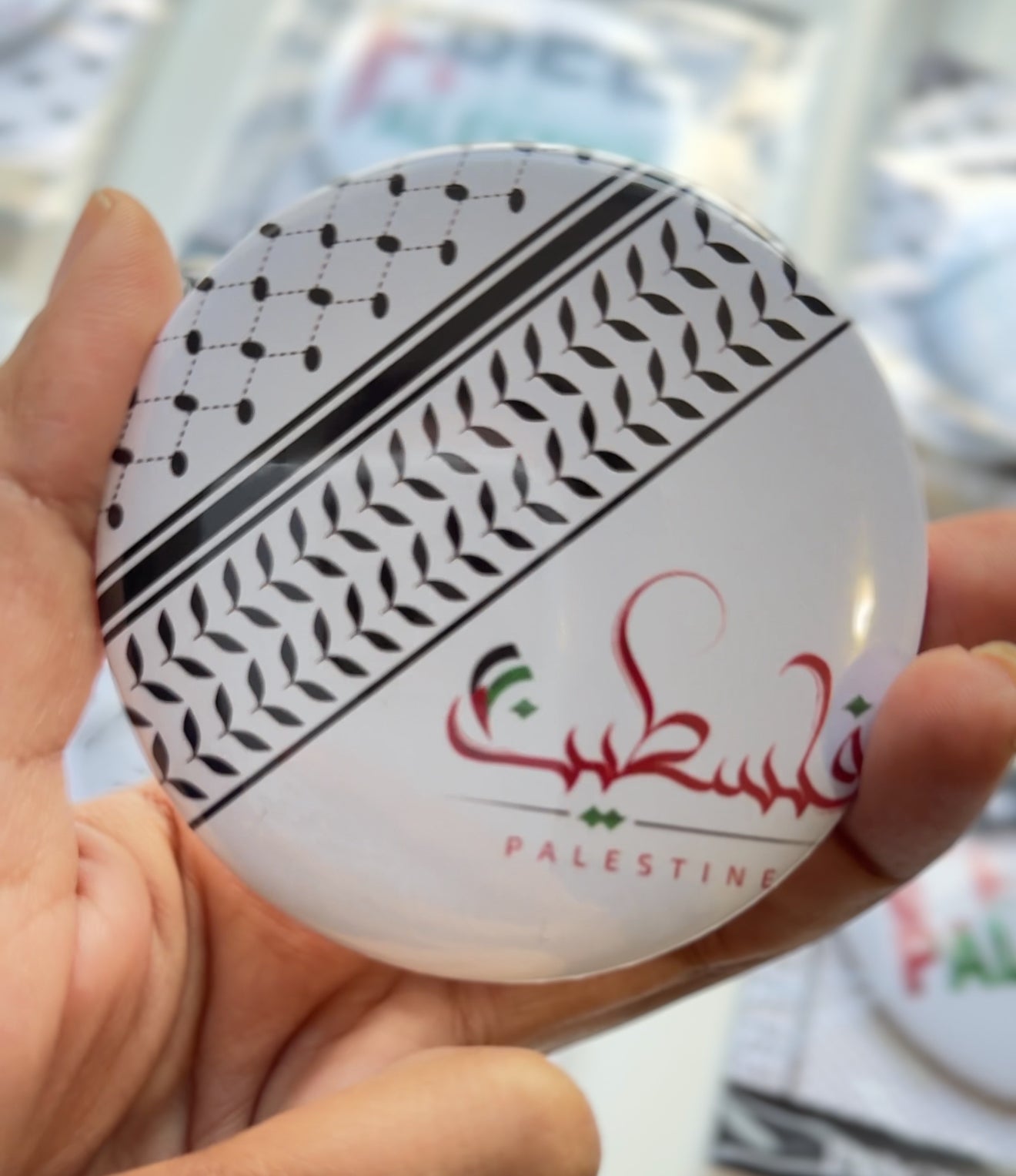 Handcrafted Kufiya Pocket Mirror