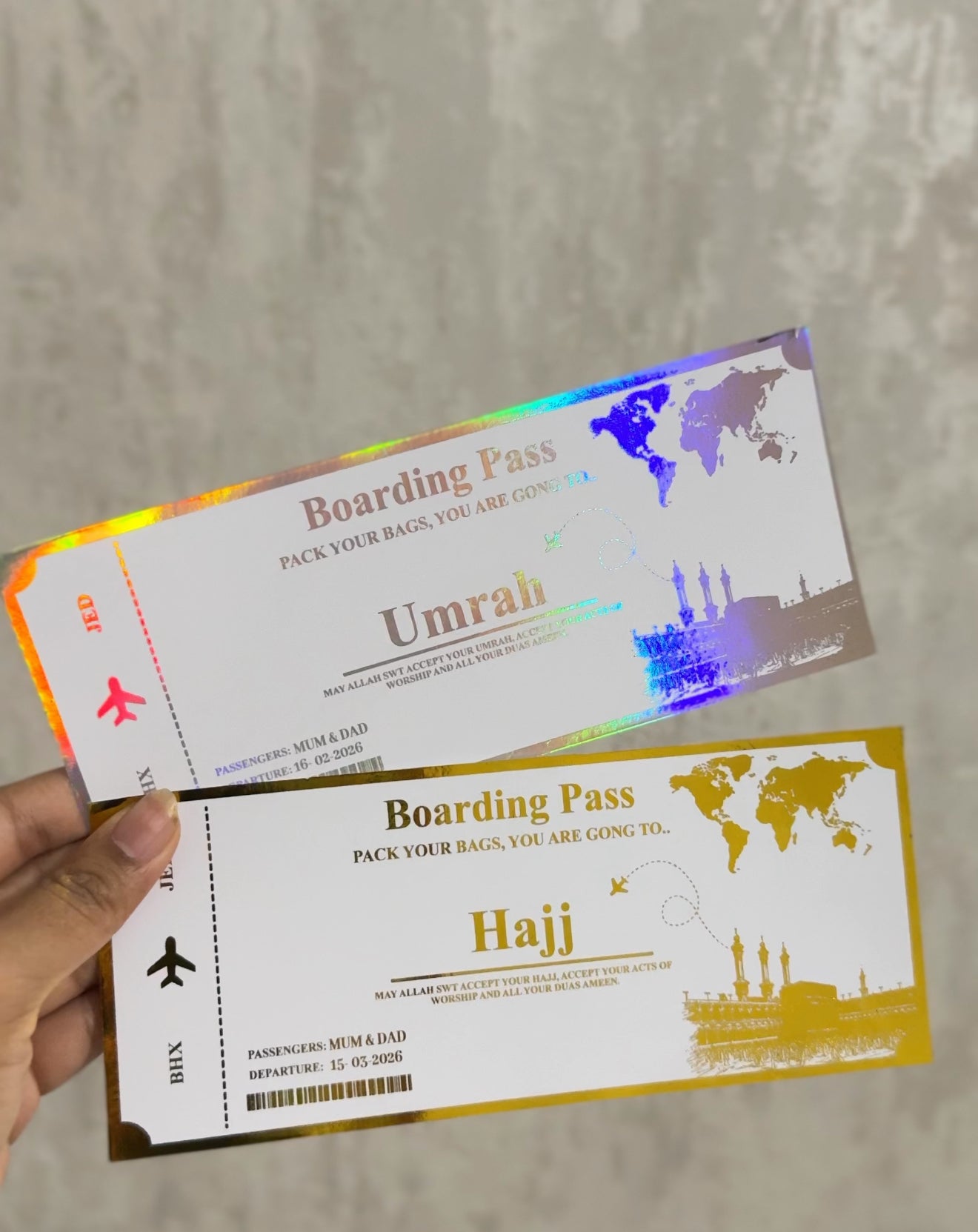 Foil Islamic stationery Umrah gift
