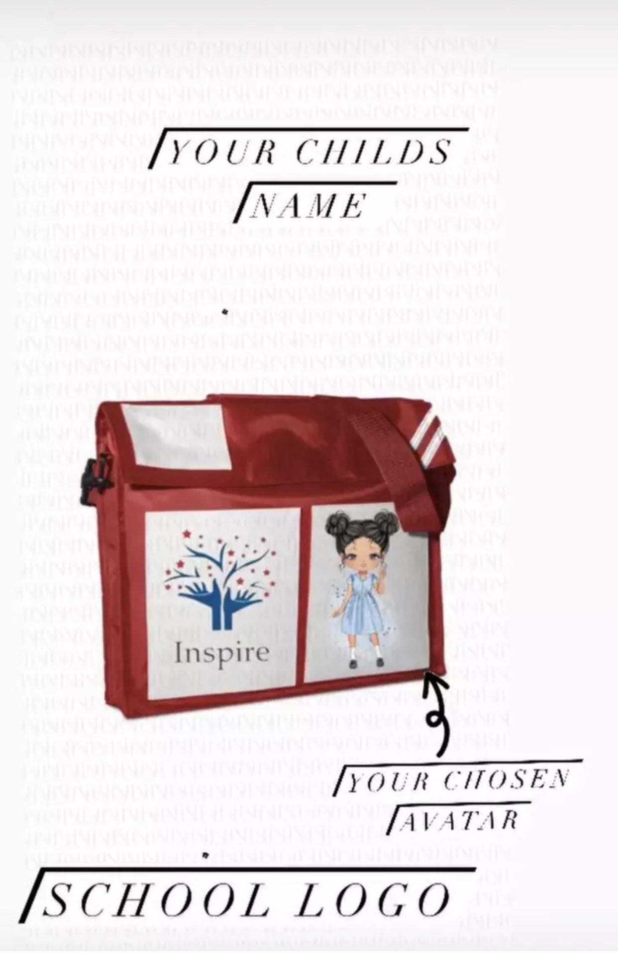 Personalised School Book Bag