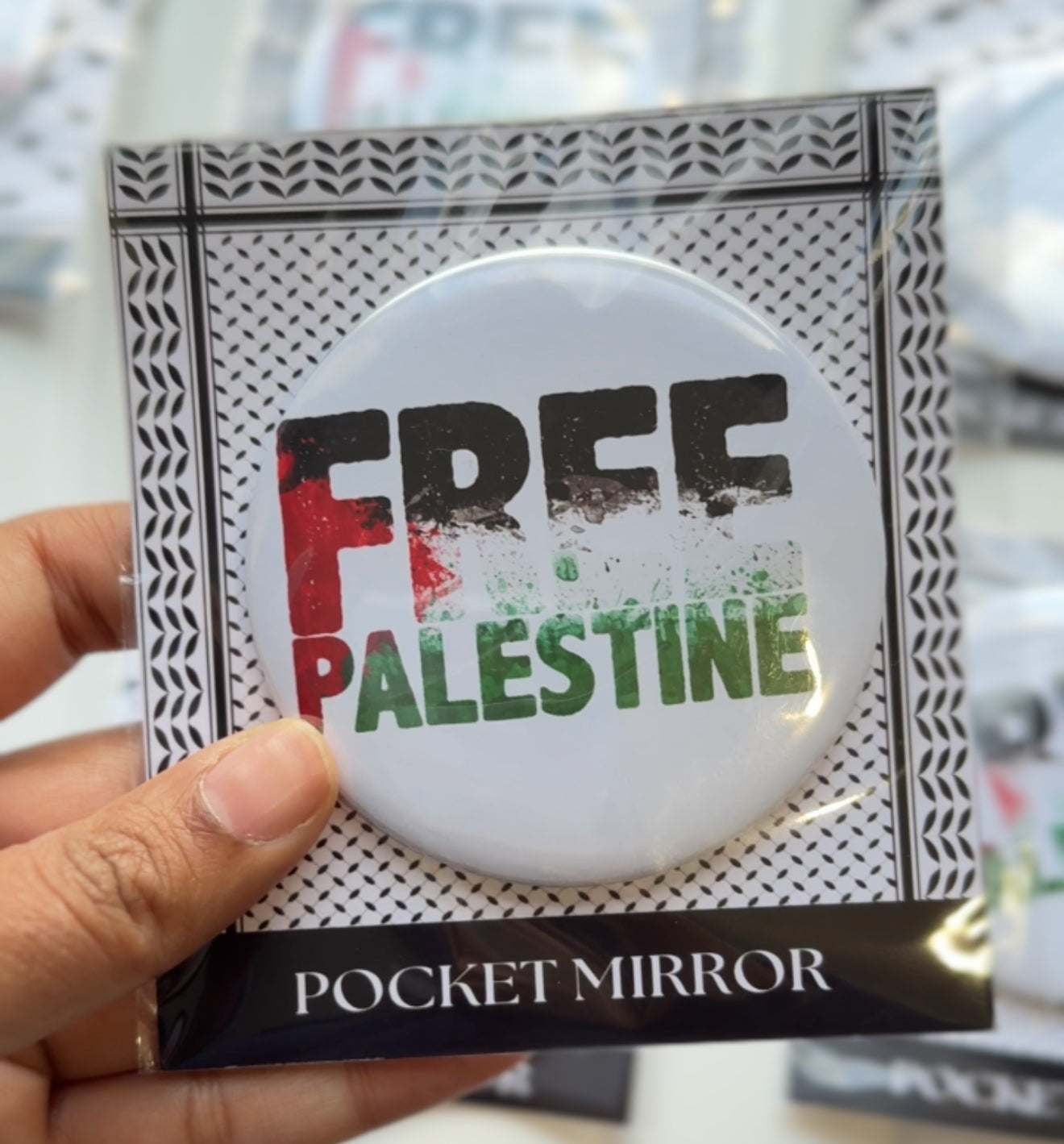 Handcrafted Kufiya Pocket Mirror