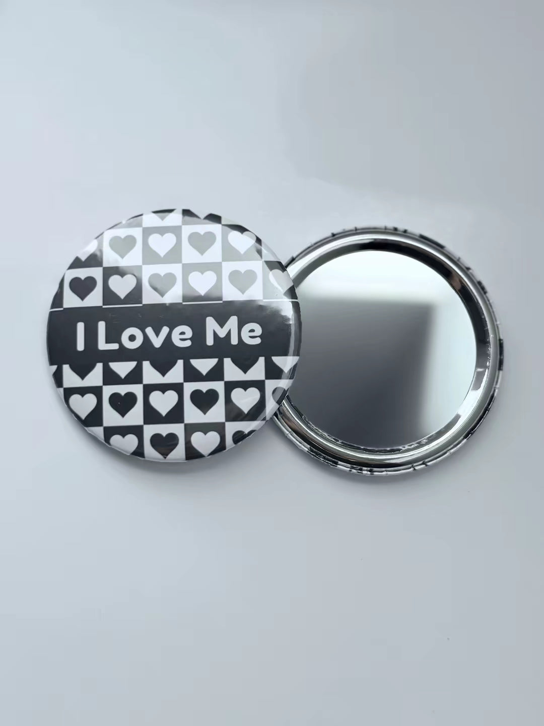 Personalised Handmade Pocket Mirror (58mm) | Cute Gift for Teens & Mums | On-the-Go Makeup Mirror