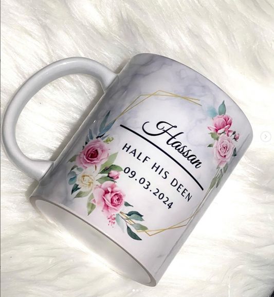 Wedding mug-Half his/her Deen