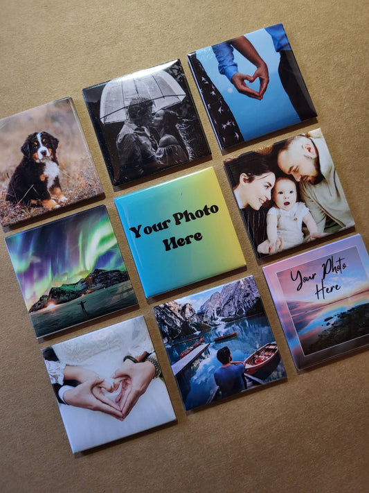 Custom Photo Fridge Magnet Set,