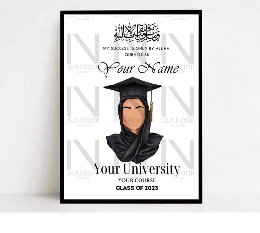 Hijaabi Graduation Print Frame-Custom