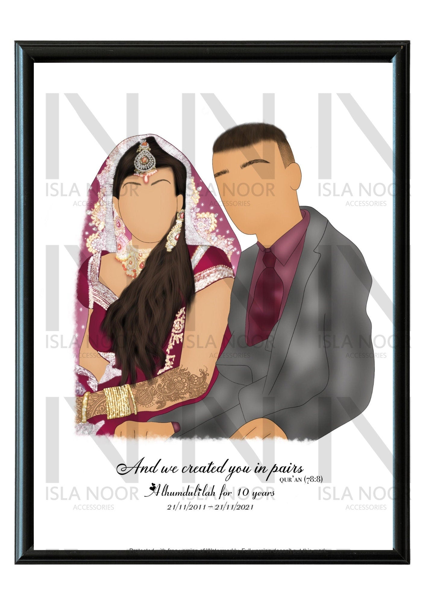 Faceless illustration  Print