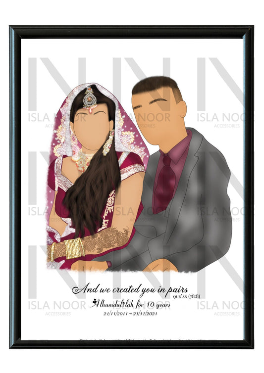 Faceless illustration  Print