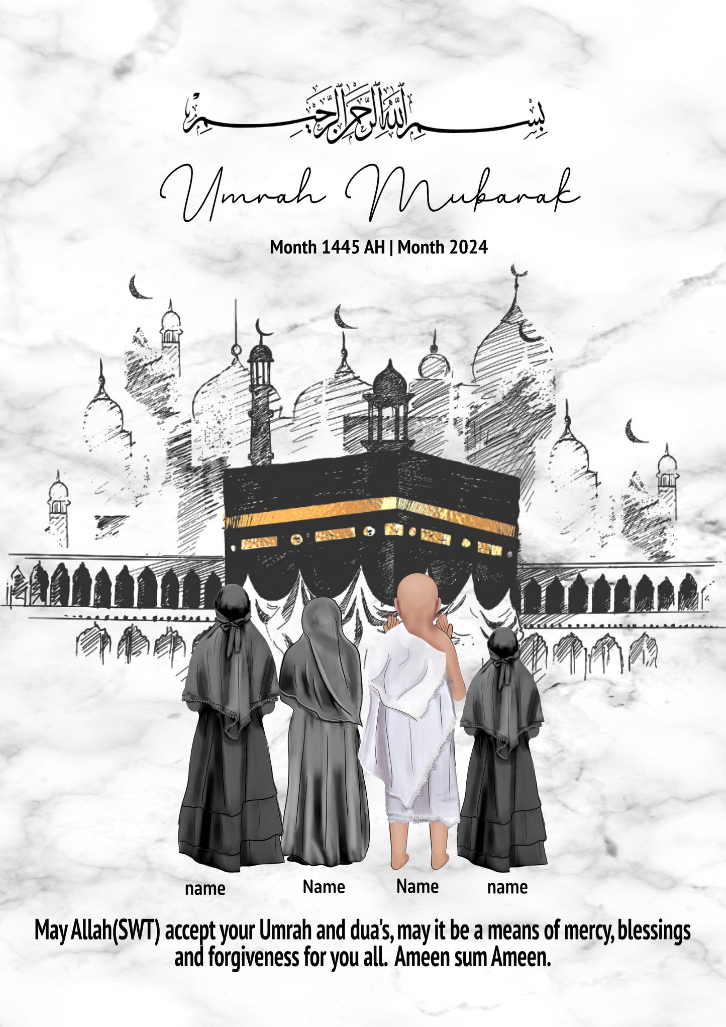 Hajj /Umrah Mubarak RE PRINT/AMENDMENTS